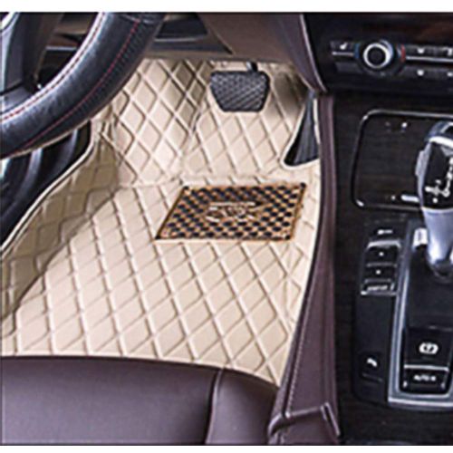  Summir Fit for Mercedes-Benz CLK Series C209 2004-2006 Leather Car Floor Auto Mats Waterproof Mat Non Toxic and inodorous (Beige)