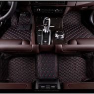 Summir Fit for Cadillac CTS 4 Doors 2008-2013 Leather Car Floor Auto Mats Waterproof Mat Non Toxic and inodorous (Black/red)