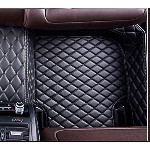  Summir Fit for Cadillac CTS 4 Doors 2008-2013 Leather Car Floor Auto Mats Waterproof Mat Non Toxic and inodorous (Black/red)