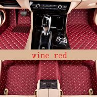 Summir Fit for BMW 3 Series 4 Doors E90 2008-2012 Leather Car Floor Auto Mats Waterproof Mat Non Toxic and inodorous (Wine red)