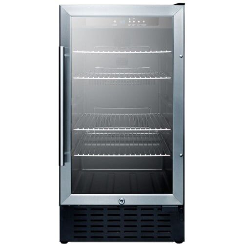  Summit SCR1841B 18 Inch Wide 2.7 Cu. Ft. Built-In Beverage Center with Glass Doo by Summit