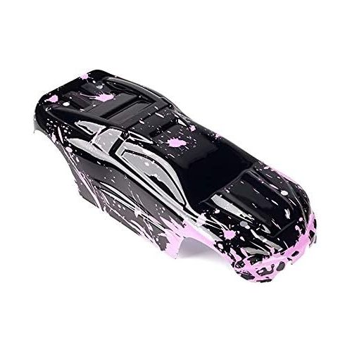  SummitLink Compatible Custom Body Muddy Pink Over Black Replacement for 1/16 Scale RC Car or Truck (Truck not Included) ERMN-BP-03