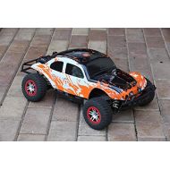 SummitLink Compatible Custom Body Muddy Orange Over White/Black Replacement for 1/10 Scale RC Car or Truck (Truck not Included) SSB-WBR-02