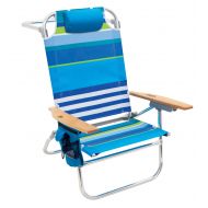 Sun Rio Beach Hi-Boy Folding 5 Position Lay Flat Beach Chair