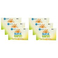 Sun & Earth Natural Fabric Softener Sheets - Light Citrus Scent - Non-Toxic, Hypoallergenic, Plant-Based, Compostable - 80 Count Each (Pack of 6)