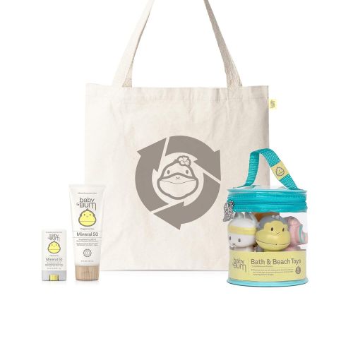  Sun Bum Baby Bum Duke’s Beach Bundle. Baby, Toddler and Kid Friendly Beach Set with Fragrance Free Mineral SPF 50 Lotion, SPF 50 Face Stick, and Beach Toys.