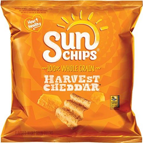  Sun Chips SunChips Harvest Cheddar Flavored Multigrain Snacks, 1 Ounce (Pack of 104)