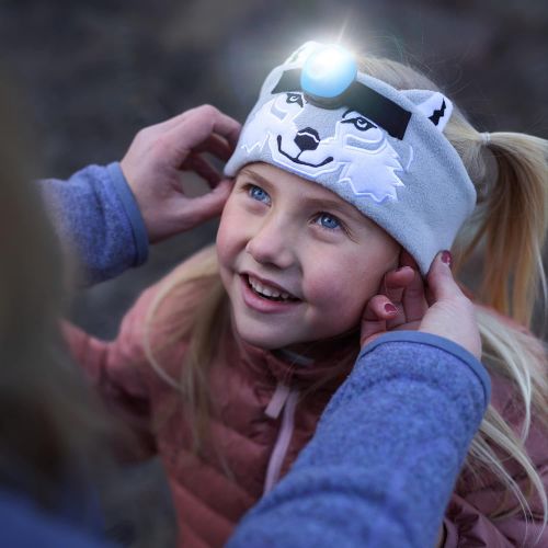  Sun Company WildLight Headband Headlamp - Fleece Headband with Bright LED Head Lamp for Kids | Fun Toy Headlight for Camping, Hiking, and Exploring