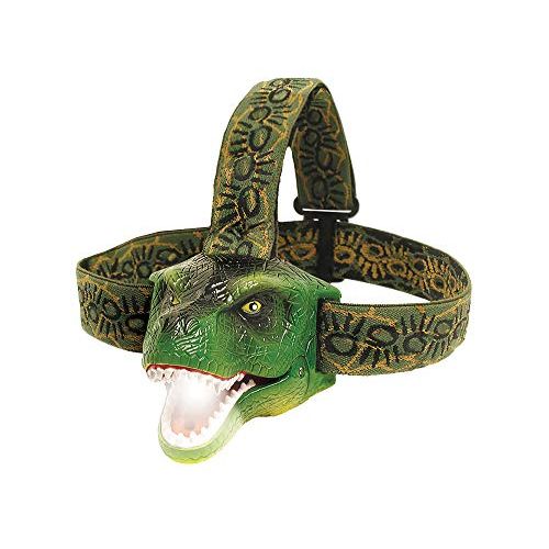  Sun Company The Original DinoBryte LED Headlamp - T-Rex Dinosaur Headlamp for Kids Dinosaur Toy Head Lamp Flashlight for Boys, Girls, or Adults Perfect for Camping, Hiking, Reading, and Partie