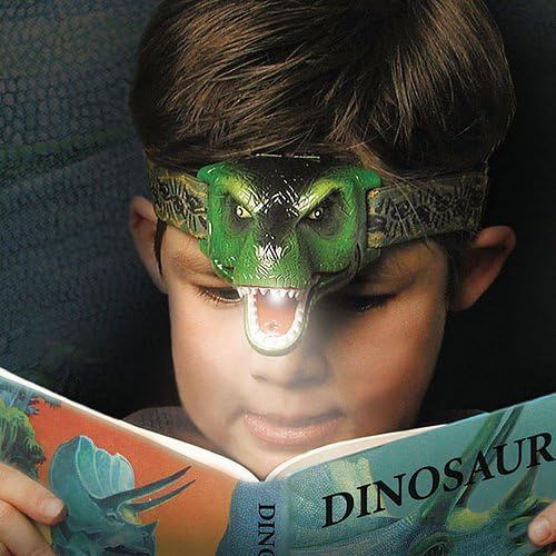  Sun Company The Original DinoBryte LED Headlamp - T-Rex Dinosaur Headlamp for Kids Dinosaur Toy Head Lamp Flashlight for Boys, Girls, or Adults Perfect for Camping, Hiking, Reading, and Partie