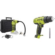 Auto Joe 24V-AJC1-LTE-P1 24-Volt IONMAX Cordless Portable Air Compressor Kit, w/ 2.0-Ah Battery, Charger, Storage Bag, and Nozzle Adapters & 24V-DD-CT Cordless 24-Position 2-Speed Drill Driver, Tool