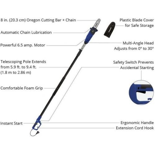  [아마존핫딜][아마존 핫딜] Sun Joe SWJ802E 9 FT 6.5 Amp Electric Pole Chain Saw with Adjustable Head