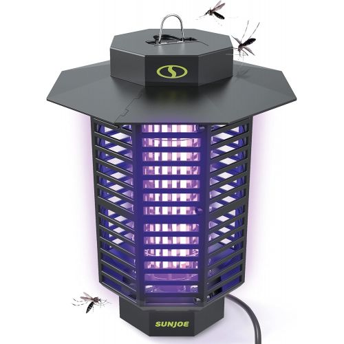  Sun Joe SJ-BZ18W 18-Watt UV Indoor/Outdoor Bug Zapper, 1600 sq ft Coverage, Whisper Quiet Operation, for Mosquitos, Flies, Gnats, Moths, and More