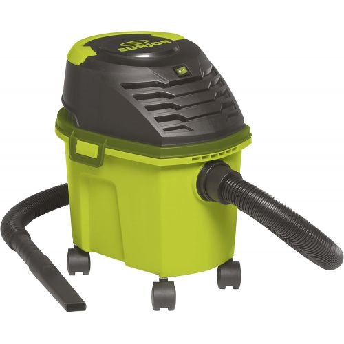  [아마존베스트]Sun Joe SWD2500 3.5 HP 2.6 Gallon Ultra-Portable Wheeled Wet/Dry Vacuum w/Accessories and Extensions, Green