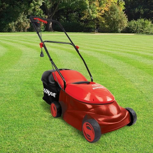  Sun Joe MJ401E-PRO-RED 14 inch 13 Amp Electric Lawn Mower w/Side Discharge Chute, Red