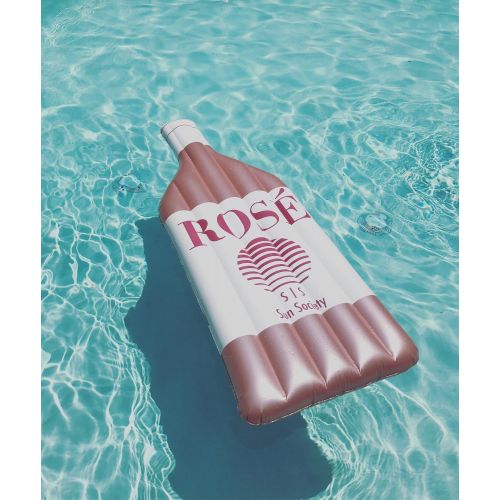  Sun Society SUN The Original Rose Pool Float 82 Society - Large Inflatable Pool Party Float