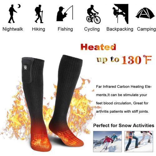  Sun Will Heated Socks for Women Men,Foot Warmers Electric Rechargable Battery Heating Socks,Winter Cold Feet Hunting Ski Camping Hiking Riding Motorcycle Snowboating Thermal Warm Socks