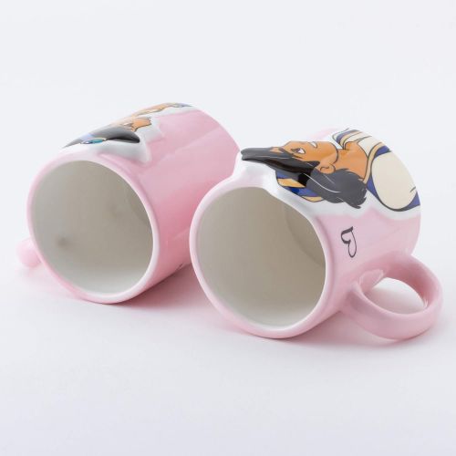 디즈니 Sun art Disney Princess Jasmine & Aladdin Kiss Pair Mug Cups (Japan Import)