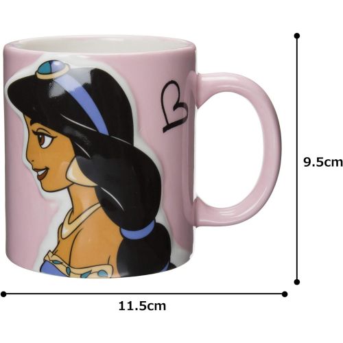 디즈니 Sun art Disney Princess Jasmine & Aladdin Kiss Pair Mug Cups (Japan Import)