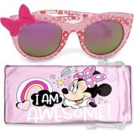 Minnie Mouse Sunglasses for Toddler Girls w/t Soft Case - Disney World Accessories for Trip - Disney Gifts for Kids