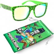 Sun-Staches Minecraft Sunglasses by Arkaid - Stylish, Comfortable & Durable UV-Protective Kids Minecraft Glasses With Soft Carrying Case - Official Minecraft Gifts for Boys