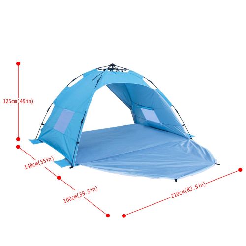 Sun-shelter Portable Beach Tent 2 3 Person Instant Camping Tent UV Protection Beach Shade Outdoor Activities