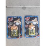 /SunCityShoppe Vintage 1998 WF Bend-ems series x Wrestling Wrestler figures (2) Edge and Steve Blackman mint in good package.