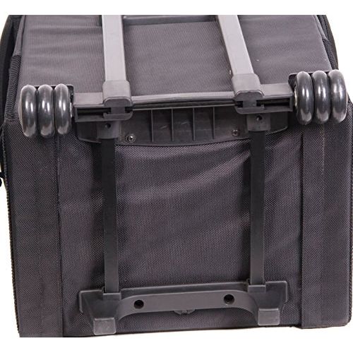  SunRise Sunrise Soft-Sided Nylon Rolling Makeup Case with Drawers