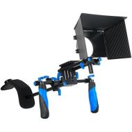SunSmart DSLR Rig Movie Kit Shoulder Mount Rig with Matte Box for All DSLR Cameras and Video Camcorders