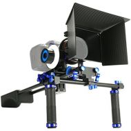 SunSmart Pro DSLR Rig Video Camera Shoulder Mount Kit Including DSLR Rig Shoulder Support, Follow Focus and Matte Box for All DSLR Video Cameras and DV Camcorders