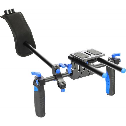  SunSmart Pro DSLR Rig Shoulder Support StabilizerSteady Shoulder Rig with 14 thread for DSLR Cameras and DV Camcorders