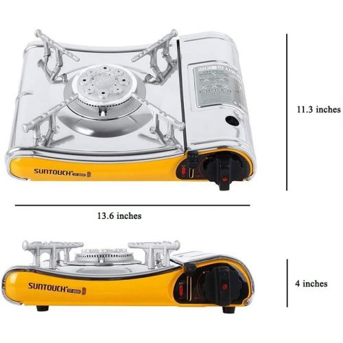  Suntouch High Powered Portable Gas Stove with Case (ST-002A Yellow)