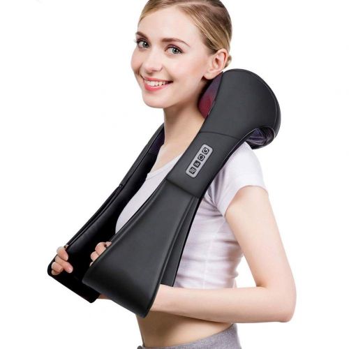  Sunanth Shiatsu Back Neck Massager with Heat,Deep Tissue Kneading Massage Pillow for...