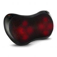 Sunanth Shiatsu Back Neck Massager,Deep Tissue Kneading Massage Pillow with 8 Heated Rollers for...