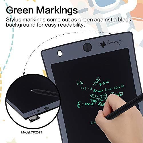  [아마존베스트]LCD Writing Tablet, Electronic Drawing Board and Doodle Board Gifts for Kids at Home and School (Black)