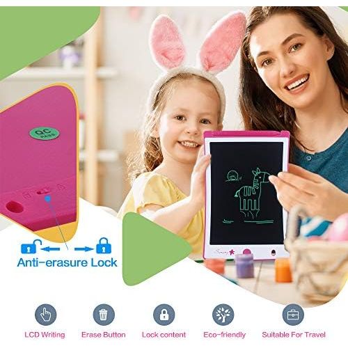  [아마존베스트]LCD Writing Tablet, Electronic Drawing Board and Doodle Board Gifts for Kids at Home and School (Pink)