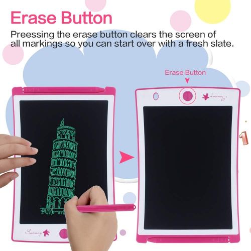  [아마존베스트]LCD Writing Tablet, Electronic Drawing Board and Doodle Board Gifts for Kids at Home and School (Pink)