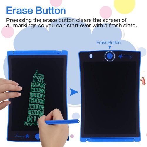  [아마존베스트]LCD Writing Tablet, Electronic Drawing Board and Doodle Board Gifts for Kids at Home and School (Blue)