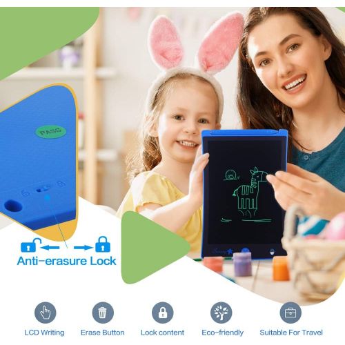  [아마존베스트]LCD Writing Tablet, Electronic Drawing Board and Doodle Board Gifts for Kids at Home and School (Blue)