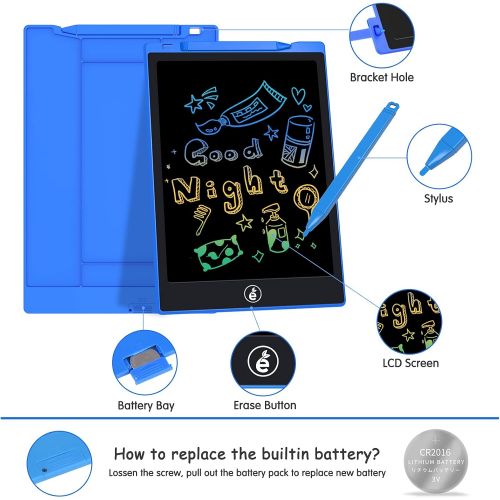  [아마존베스트]Sunany Kids Drawing Writing Boards LCD Writing Tablet, 10 Inch Electronic Colorful Screen Doodle Scribbler Board Writing Pad for Kids and Toddlers at Home, School and Kindergarten (Blue)