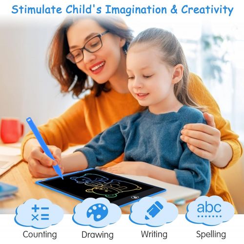  [아마존베스트]Sunany Kids Drawing Writing Boards LCD Writing Tablet, 10 Inch Electronic Colorful Screen Doodle Scribbler Board Writing Pad for Kids and Toddlers at Home, School and Kindergarten (Blue)