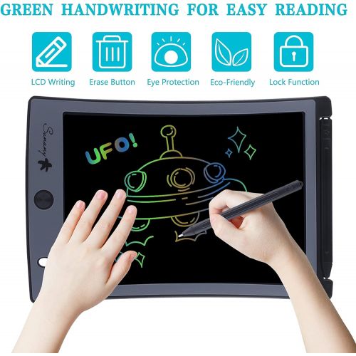  [아마존베스트]Sunany LCD Writing Tablet 8.5-Inch Toddler Doodle Board Drawing Pad, Electronic Drawing Tablet with Lock Function, Educational and Learning Toys for Kids at Home and School (Black)