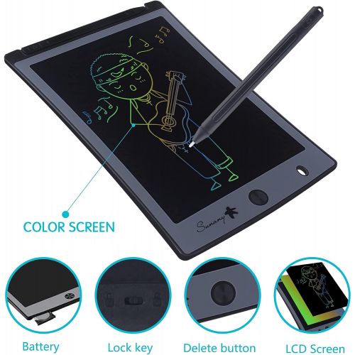  [아마존베스트]Sunany LCD Writing Tablet 8.5-Inch Toddler Doodle Board Drawing Pad, Electronic Drawing Tablet with Lock Function, Educational and Learning Toys for Kids at Home and School (Black)