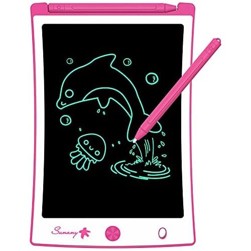  [아마존베스트]Sunany LCD Writing Board 8.5 Inch Drawing Board for Children, Erasable Electronic Digital Drawing Pad Writing Tablet, Gift for Children Adults Home School Office (Pink)