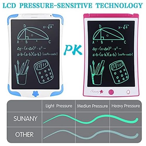  [아마존베스트]Sunany LCD Writing Board 8.5 Inch Drawing Board for Children, Erasable Electronic Digital Drawing Pad Writing Tablet, Gift for Children Adults Home School Office (Pink)