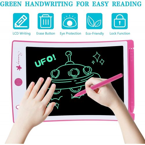  [아마존베스트]Sunany LCD Writing Board 8.5 Inch Drawing Board for Children, Erasable Electronic Digital Drawing Pad Writing Tablet, Gift for Children Adults Home School Office (Pink)