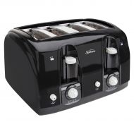 Sunbeam Extra Wide Slot Toaster, 4-Slice, 11 34 x 13 38 x 8 14, Black