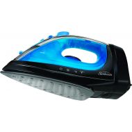 [아마존 핫딜]  [아마존핫딜]Sunbeam Steam Master 1400 Watt Mid-size Anti-Drip Non-Stick Soleplate Iron with Variable Steam control and 8 Retractable Cord, Black/Blue, GCSBCL-202-000