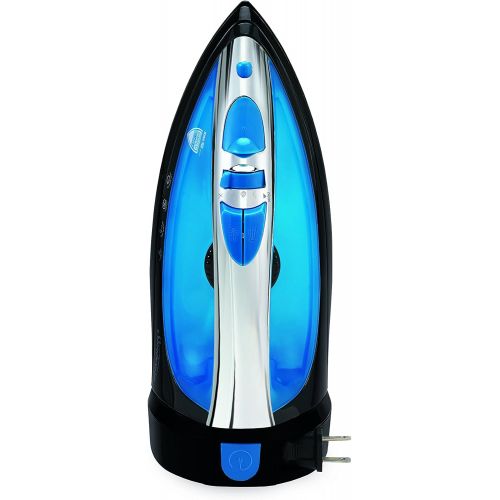  [아마존 핫딜]  [아마존핫딜]Sunbeam Steam Master 1400 Watt Mid-size Anti-Drip Non-Stick Soleplate Iron with Variable Steam control and 8 Retractable Cord, Black/Blue, GCSBCL-202-000