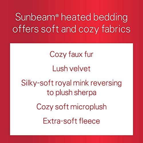  [아마존핫딜][아마존 핫딜] Sunbeam Heated Blanket | Microplush, 10 Heat Settings, Mushroom, Queen - BSM9KQS-R772-16A00
